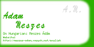 adam meszes business card